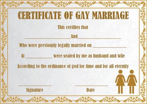 pin on gay marriage certificate