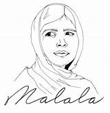 Malala Yousafzai Geografia sketch template