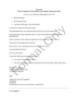 abatement notice  fill  printable fillable blank