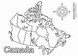 Canada Map Colouring Coloring Printable Color Pages Getcolorings sketch template