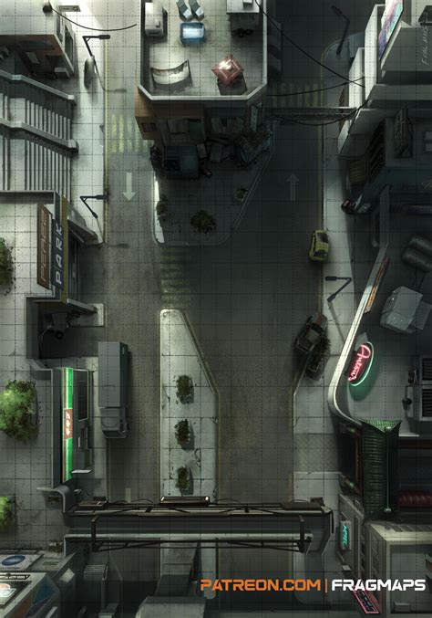 street combat zone battle map  sq cyberpunk