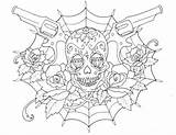 Coloring Pages Skull Maori Guns Skulls Colouring Adult Tattoo Sheets Girly Deviantart Sugar Getdrawings sketch template