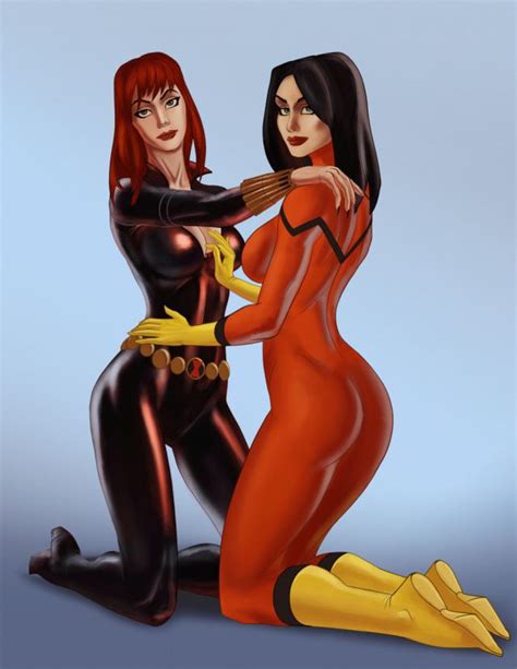Black Widow And Spider Woman Lesbian Lovers Avengers
