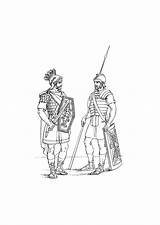 Kleurplaat Leger Romeins Engelse Soldaten sketch template