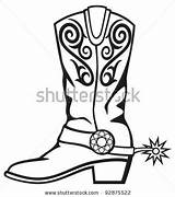 Cowboy Clip Boot Choose Board Boots sketch template