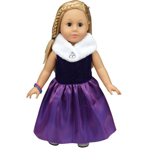 high quality american girl doll clothes doll accessories purple dress