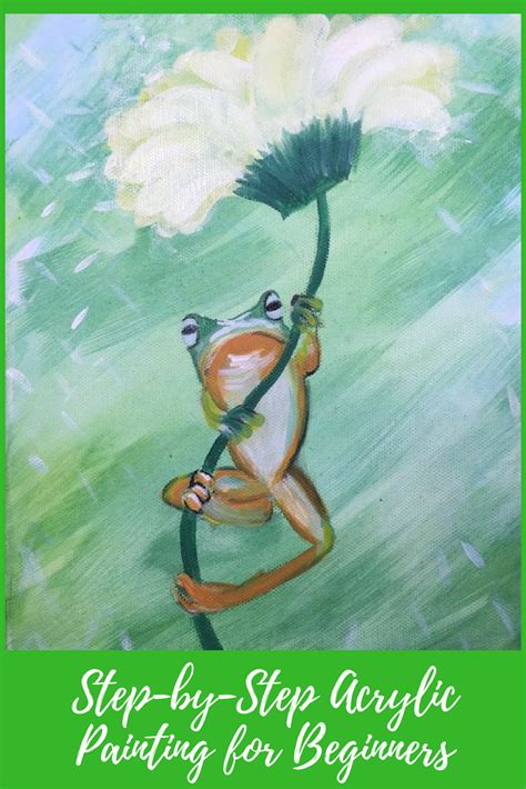 colorful frog step  step acrylic painting tutorial acrylic