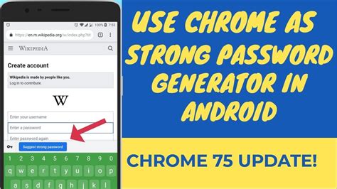 google chrome  strong password generator  android chrome
