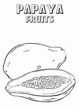 Papaya Fruits Riscos Melon Cartazes Patchwork Cushyspa sketch template