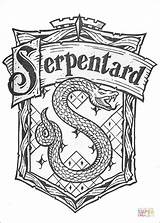 Harry Potter Coloring Serpentard Pages Supercoloring sketch template