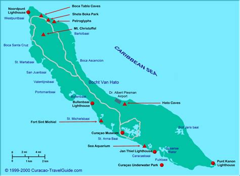 curacao map explore  beautiful island  curacao