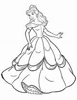 Belle Princess Coloring Pages Print Color sketch template