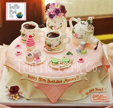 tea party themed birthday cake on cake central lacey 6th birthday party pinterest tea