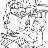 Kindness Coloring Pages Sick Visiting Helping Injury Girl sketch template