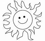 Sun Coloring Clipart Pages Kids Sheet sketch template