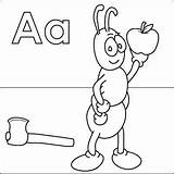 Coloring Ant Apple Axe Letter Alphabet Pages Kids Letters Sheet Coloringpages4u Ants Children Color Choose Board Preschool sketch template
