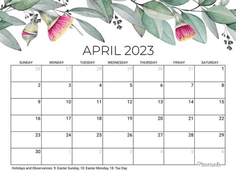 calendar april  holidays  calendar  update