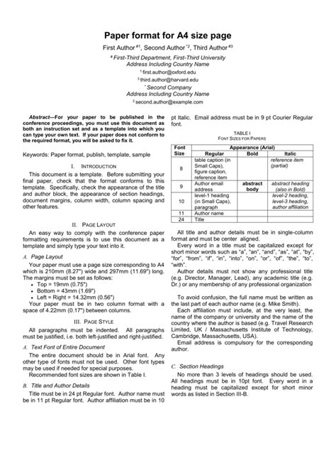 ieee paper format template guidelines gambaran