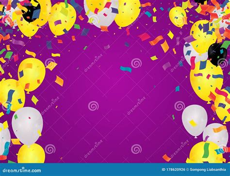 happy birthday rainbow color typography vector design  balloons