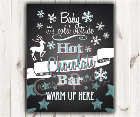 hot chocolate bar sign printable