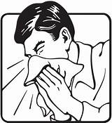 Sneeze Sneezing Allergies Bless Layered Handkerchief Got Into Man sketch template