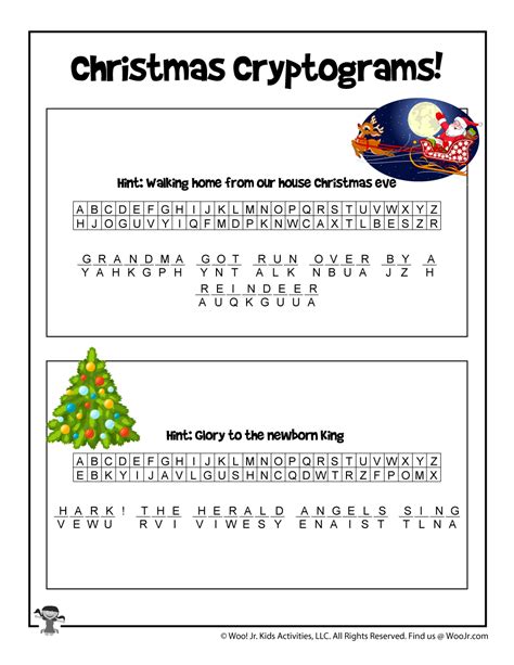 christmas secret code puzzle answer key woo jr kids activities
