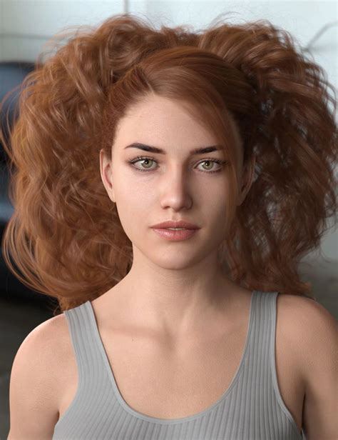 surrounding curls hair for genesis 3 and 8 female s daz 3d models