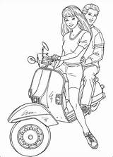 Barbie Motorroller Ausmalbilder sketch template
