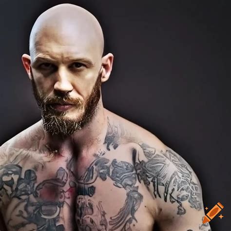 tom hardy sporting  bald head  craiyon