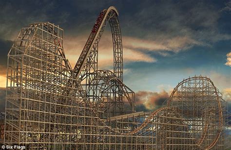 Six Flags Open Goliath World S Tallest Steepest And Fastest Wooden