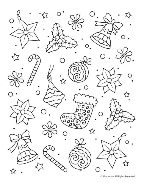 easy adult coloring page  christmas woo jr kids activities