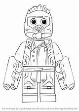 Lego Lord Star Draw Drawing Step Tutorials Drawingtutorials101 sketch template