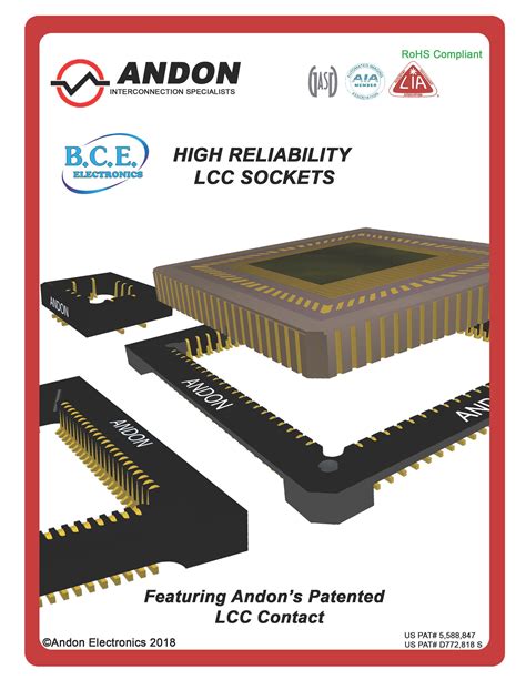 high reliability lcc sockets andon bce srl importation