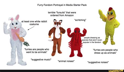 furry fandom portrayal  media starter pack terrible fursuits   ordered  amazon