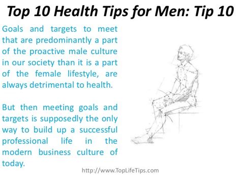 top  health tips  men