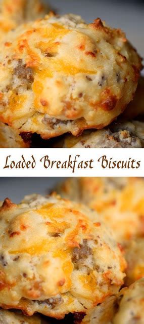loaded breakfast biscuits recipes home inspiration  diy crafts ideas