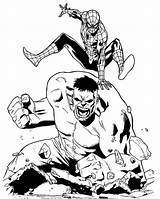 Hulk Colorir Desenhos Aranha Homem sketch template