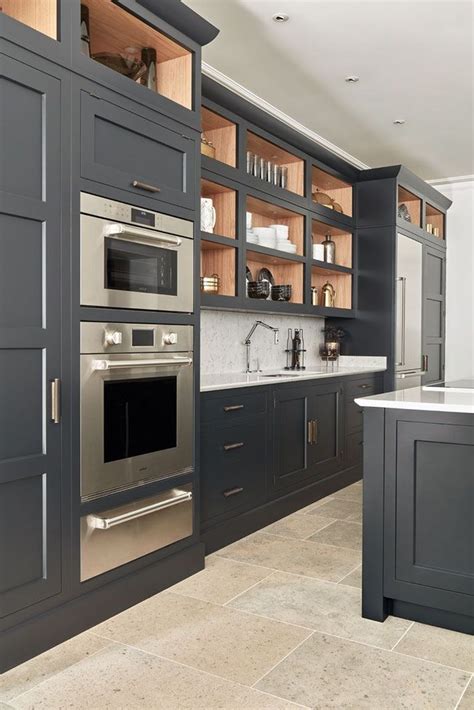 inspiring dark grey kitchen design ideas  pimphomee