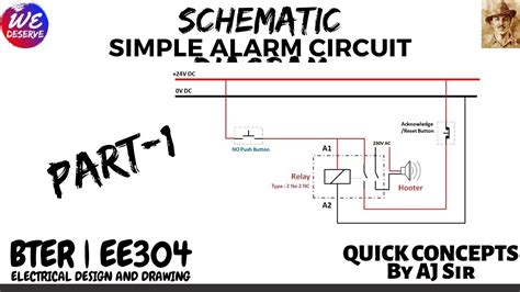 quick concept schematic  simple alarm circuit basics wiring diagram part  youtube