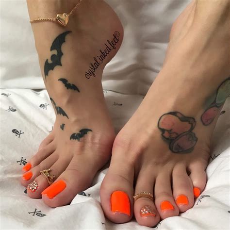neon orange dreams long toenails gorgeous feet pretty toes