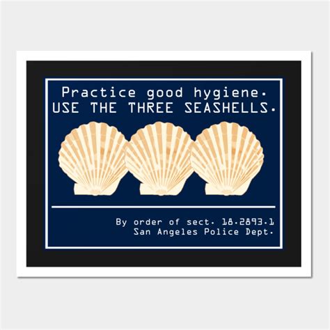 Three Seashells Demolition Man Wall Art Teepublic