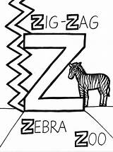 Coloring Zig Zag Pages Zigzag Letter Alphabet Preschool Activities Color Getdrawings Getcolorings Template Sheets sketch template