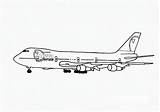 747 Avion Samoloty Aviones Ecoloringpage Kolorowanki Airplanes Imprimé Flugzeug Colorier Fois Ligne sketch template