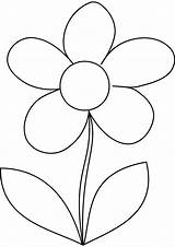 Coloring Pages Kids Daisy Printable Flower Flowers Drawing Simple Easy Color Print Template Colouring Preschool Para Flor Spring Blumen Cute sketch template