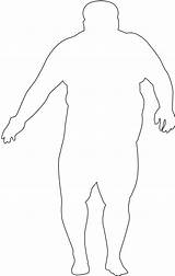 Obese Silhouette Silhouettes Outline Coloring Pages sketch template