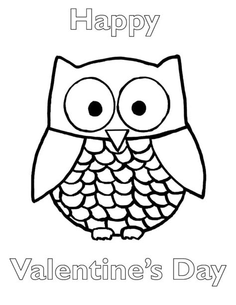 owl valentines coloring page    crafty life