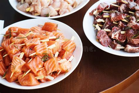 pieces  fresh fish  meat stock photo image  gourmet portion