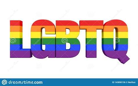 word `lgbtq` rainbow isolated stock illustration illustration of icon