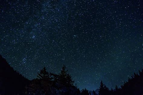 Many Starts On Blue Dark Night Sky As A Cosmos Background Photograph