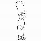 Marge Simpsons Simpson Draw Drawing Step Pages Coloring Para Square Cartoons Drawings Personas Silueta Cartoon Lesson Kids Character Print sketch template